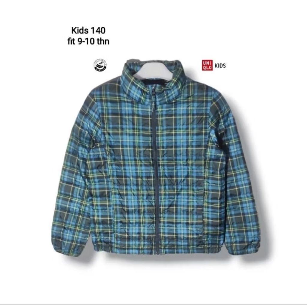 UNIQLO Kids UL Down Jacket Bulang Tartan Size 140 fit 9-10 years (P53xL43) jacket bulu angsa anak re