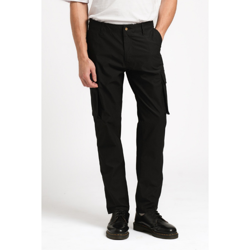 Emba Classic - Exwork Celana Panjang Pria Cargo Warna Black