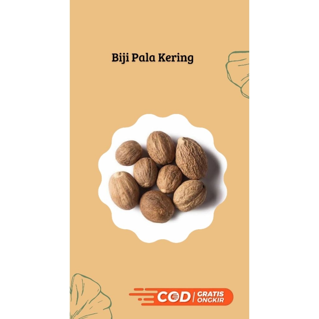 

Biji Pala Kering (Kupas) 100% Alami