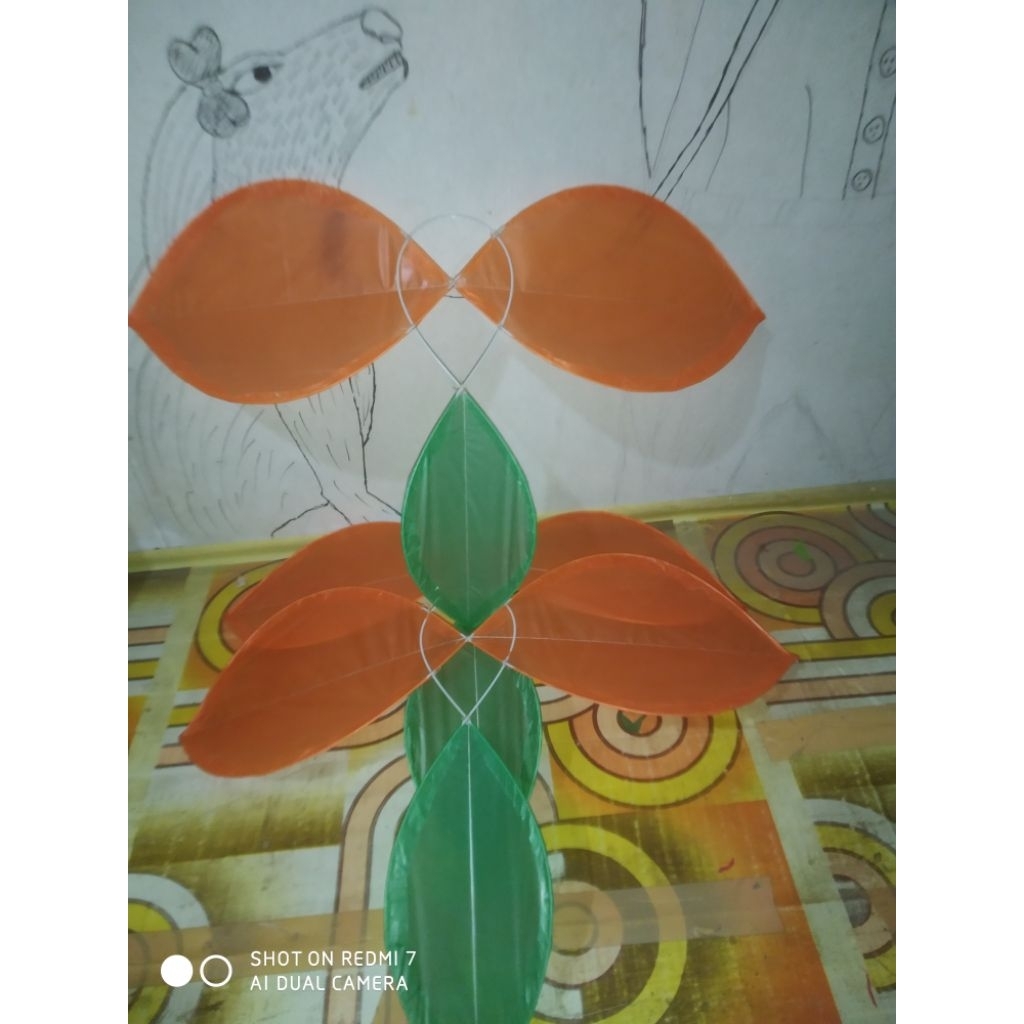 Layang Layang Tawon rangka fiber