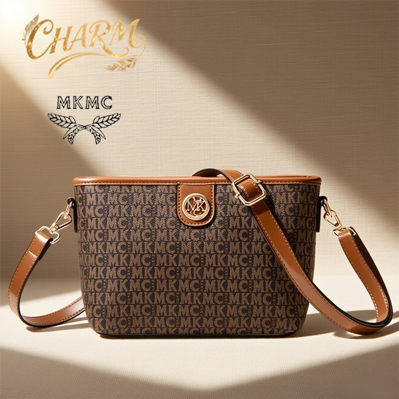 【CHARM 】tas selempang wanita MKMc Ritsleting Wanita Ransel Impor Ransel Serbaguna Ransel Perguruan T
