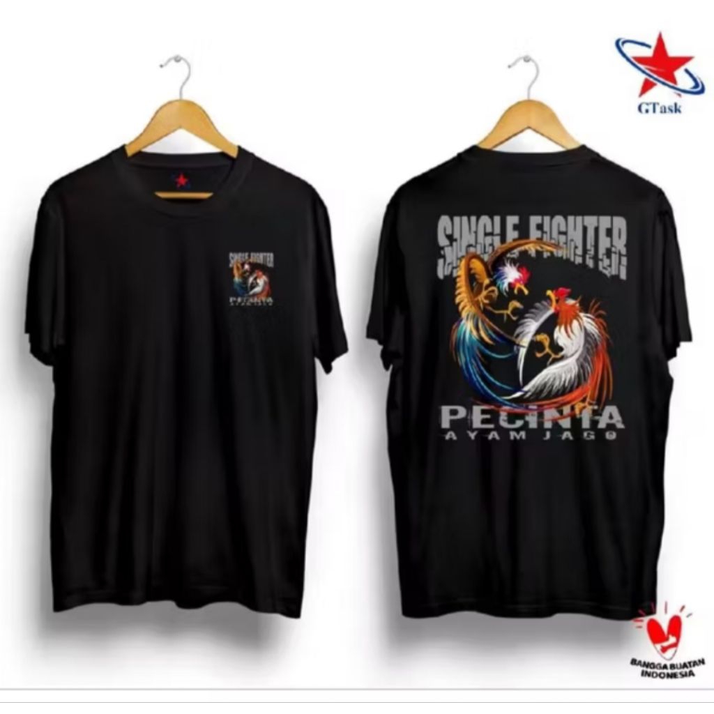 Kaos Distro Ayam Petarung Single Fighter Pecinta Ayam Petarung