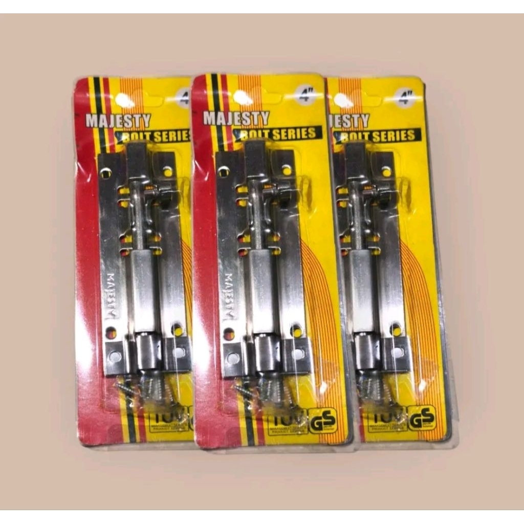 Selot 4" Stainless Steel panjang 10cm cocok untukselot pintu / selot tanam pintu