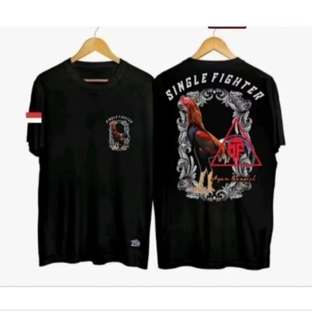 Kaos Distro Ayam Petarung Single Fighter Ayam Bangkok