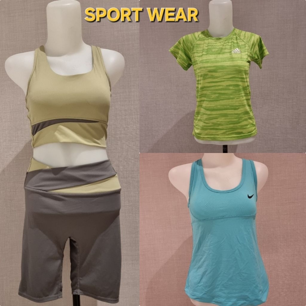 SALEBAJU OLAHRAGA WANITA PRELOVED/ SPORTWEAR PRELOVED WANITA/ PAKAIAN OLAHRAGA WANITA//