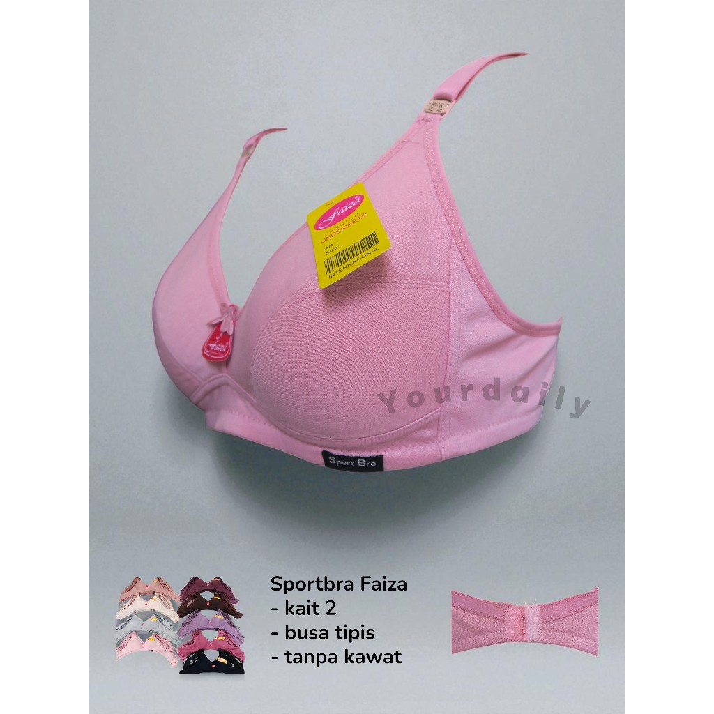 BH Wanita Sportbra Busa Tipis Dan Tanpa Kawat (Bundle Isi 2 Pcs) / BH Sport bra Cewek Ukuran 34 hing