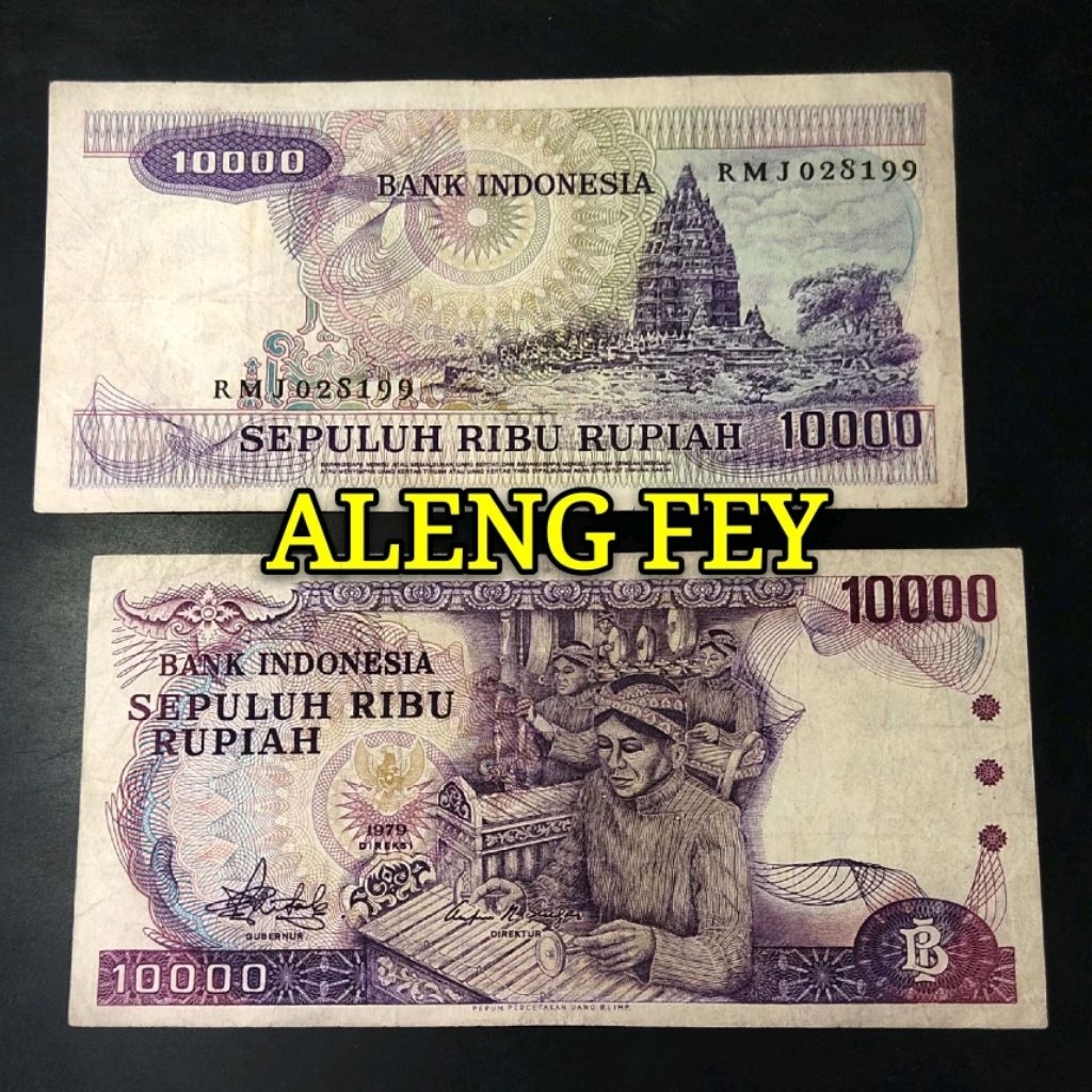 uang kuno 10.000 Rupiah Gamelan 1979