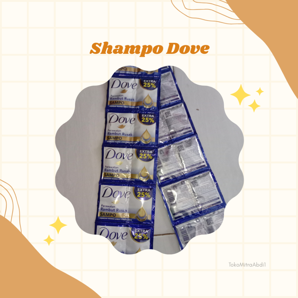 Dove Sampo Anti Ketombe / Shampoo Dove Anti Ketombe 12 pcs x 8ml + 2ml