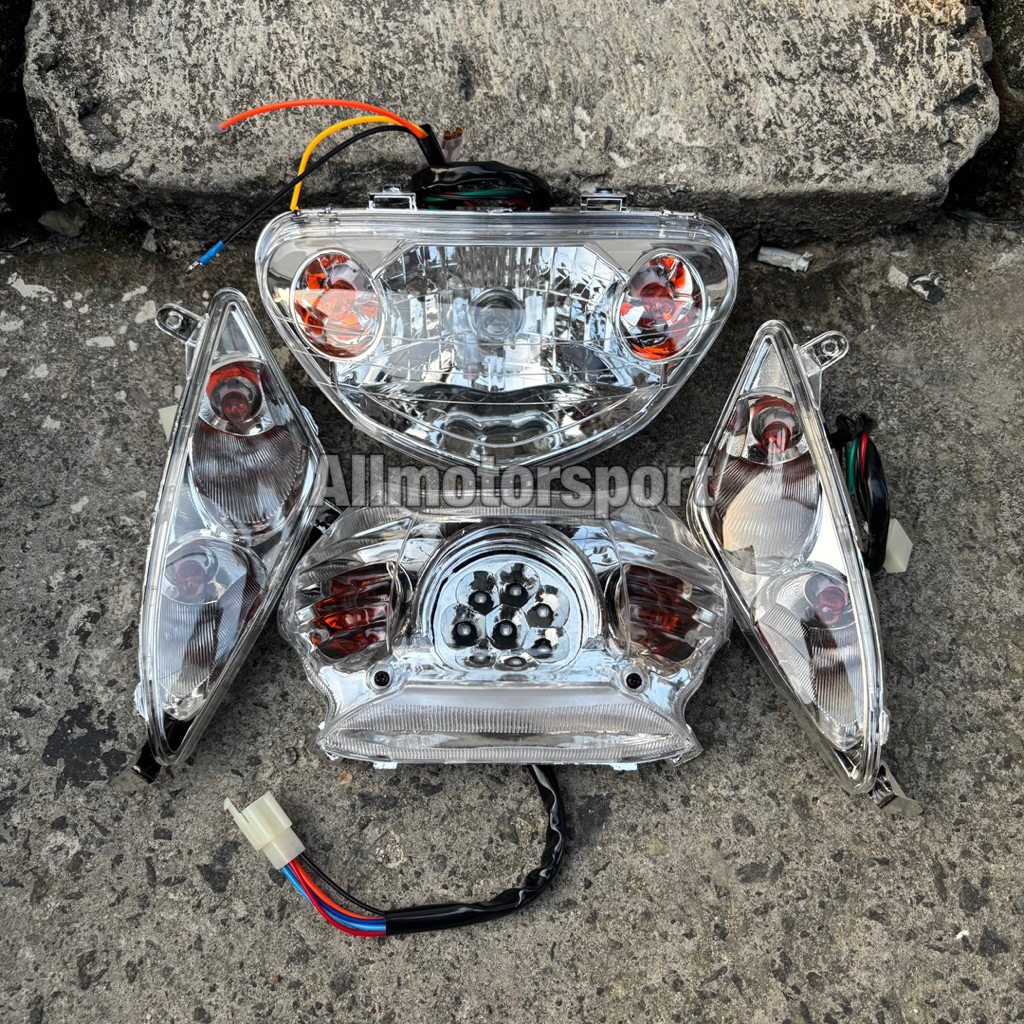 Reflektor mio sporty Lampu sen mio sporty Lampu stop LED 8Mata mio Sporty model Mx sudah plus bohlam