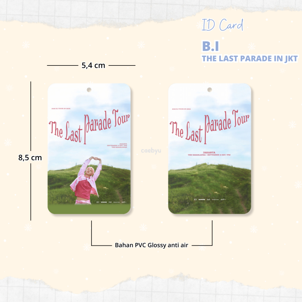 

READY STOCK ID Card B.I THE LAST PARADE TOUR in Jakarta Kpop BI kim hanbin kimhanbin han bin Konser JKT Indonesia INA K-Pop Tali Gantungan HP PC ID Card Cahol Card Holder