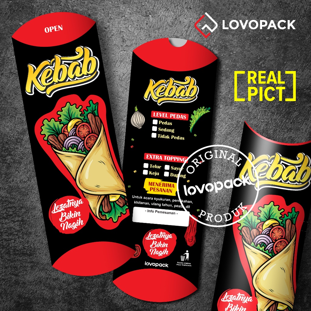 

Bungkus Kebab Premium Hitam All Size - Lovopack