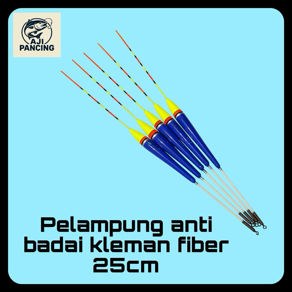 Pelampung pancing anti badai kleman fiber 25 cm