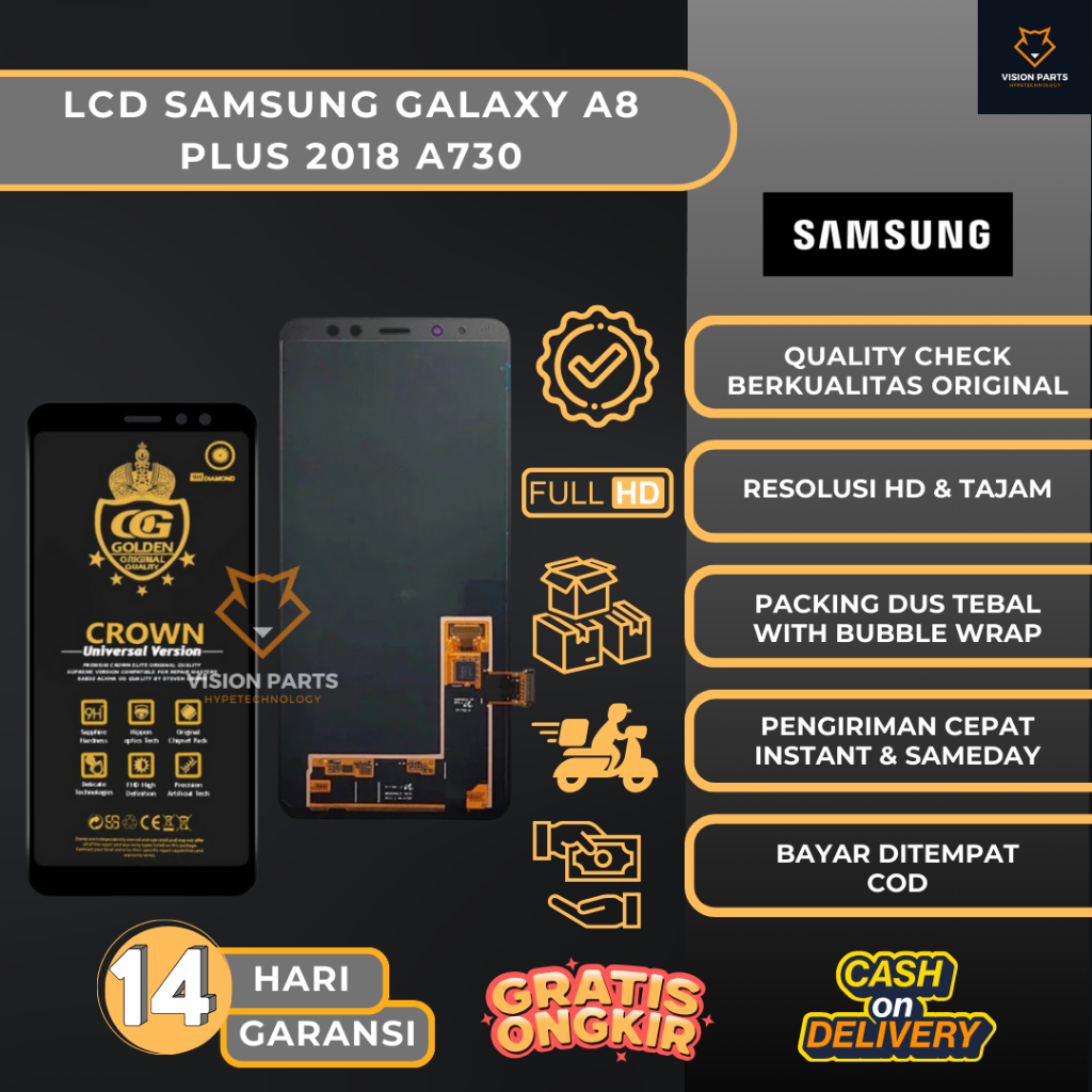 LCD TOUCHSCREEN SAMSUNG GALAXY A8 PLUS 2018 A730 ORIGINAL