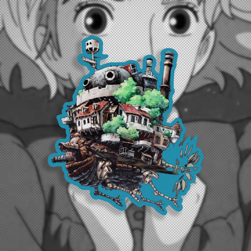 

Howl's Moving Castle Vinyl Sticker - Film Sticker | Movie Stiker | TV Series | Cinema | Laptop | Tumbler