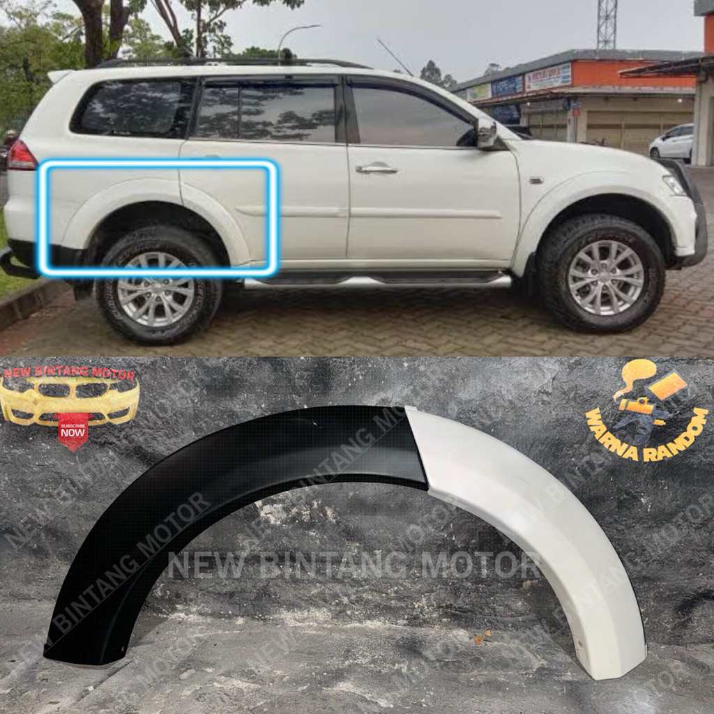 Over fender belakang kanan mitsubishi pajero sport 2012 2015 original