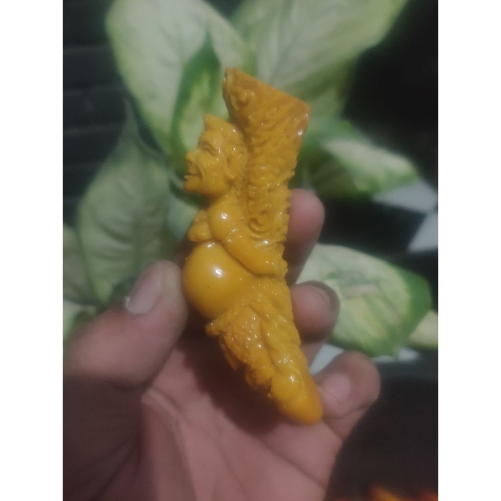 once pipa ukir Semar panjang 10cm