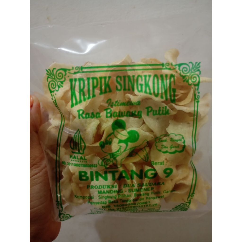 

KERIPIK SINGKONG 150GR BINTANG9 MANDING SUMENEP RASA ORIGINAL DAN PEDAS MANIS KEMASAN 150GR KRIPIK SINGKONG - OLEH OLEH MADURA - CEMILAN GURIH DAN RENYAH