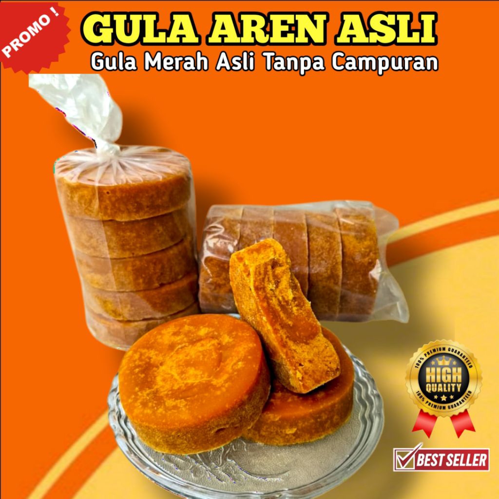 

Gula Aren Asli 100% 1kg (10 Gandu) Gula Merah Kawung Asli Tanpa Campuran ; Best seller Gratis Ongkir