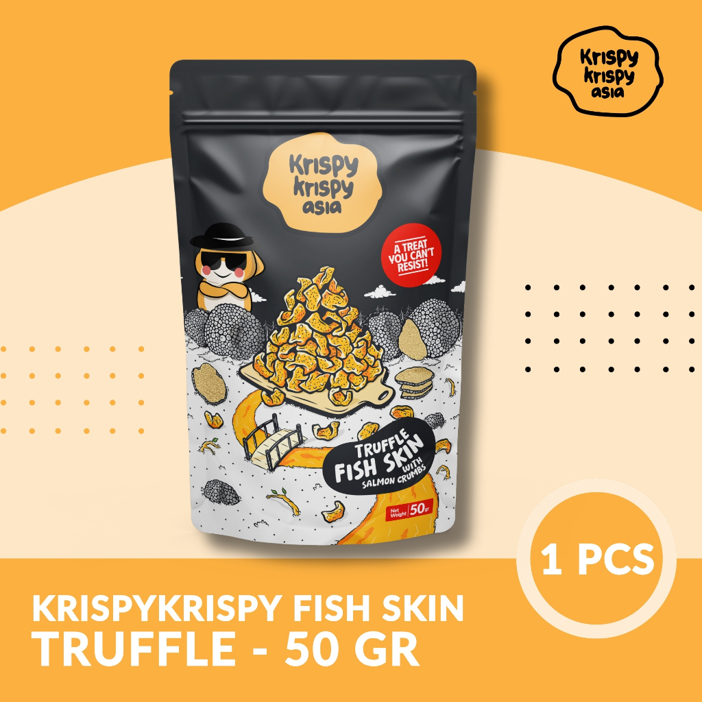 

Kerupuk Kulit Ikan Truffle Fish Skin Krispy Krispy Asia - Premium HALAL