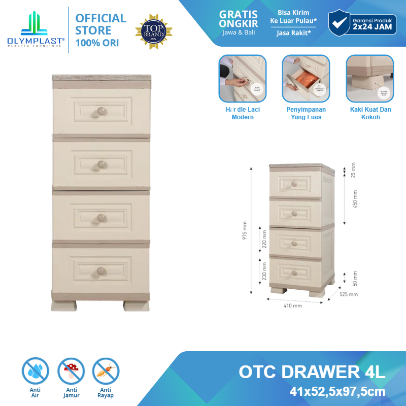 Olymplast Drawer Cabinet - Laci Penyimpanan - Lemari Pakaian / OTC Drawer