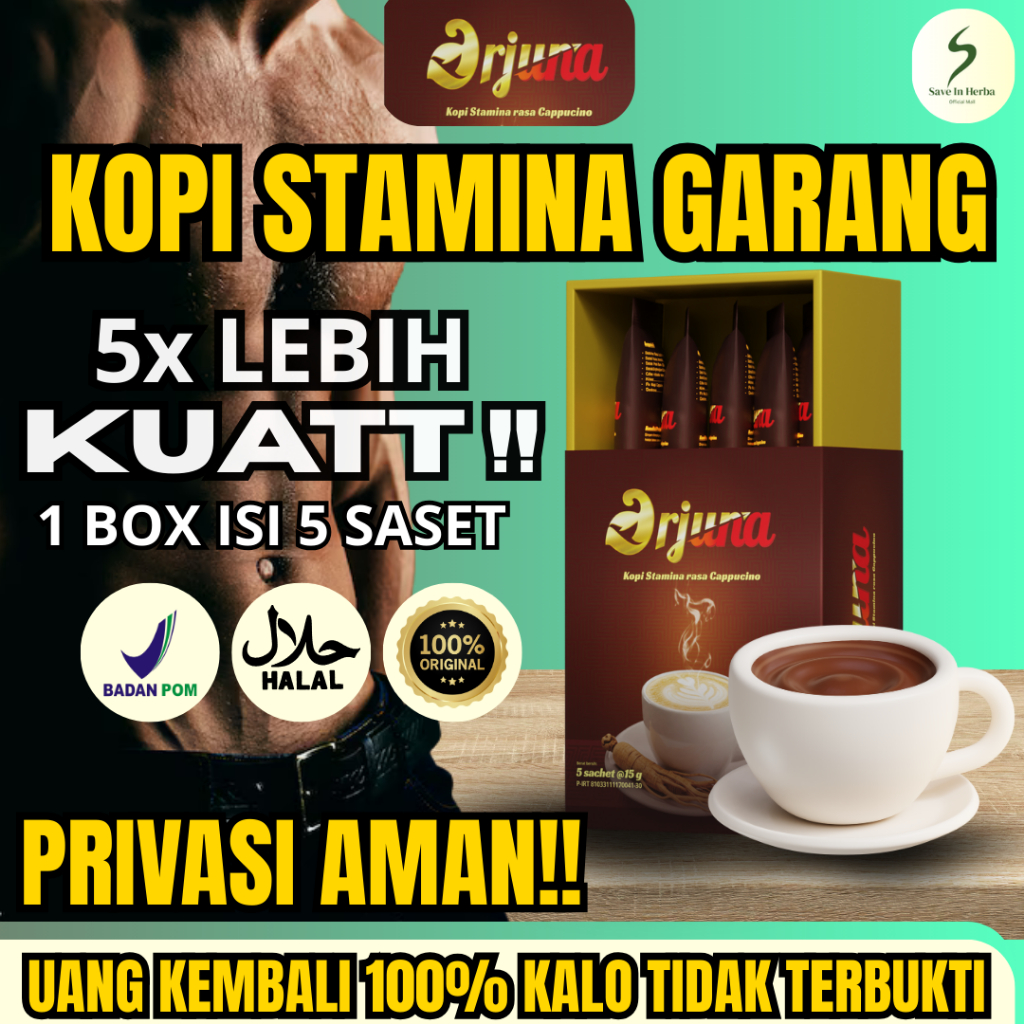 

KOPI ARJUNA Minuman Kopi Stamina Kuat Tahan Lama Extrak Gingseng 1 box Halal BPOM