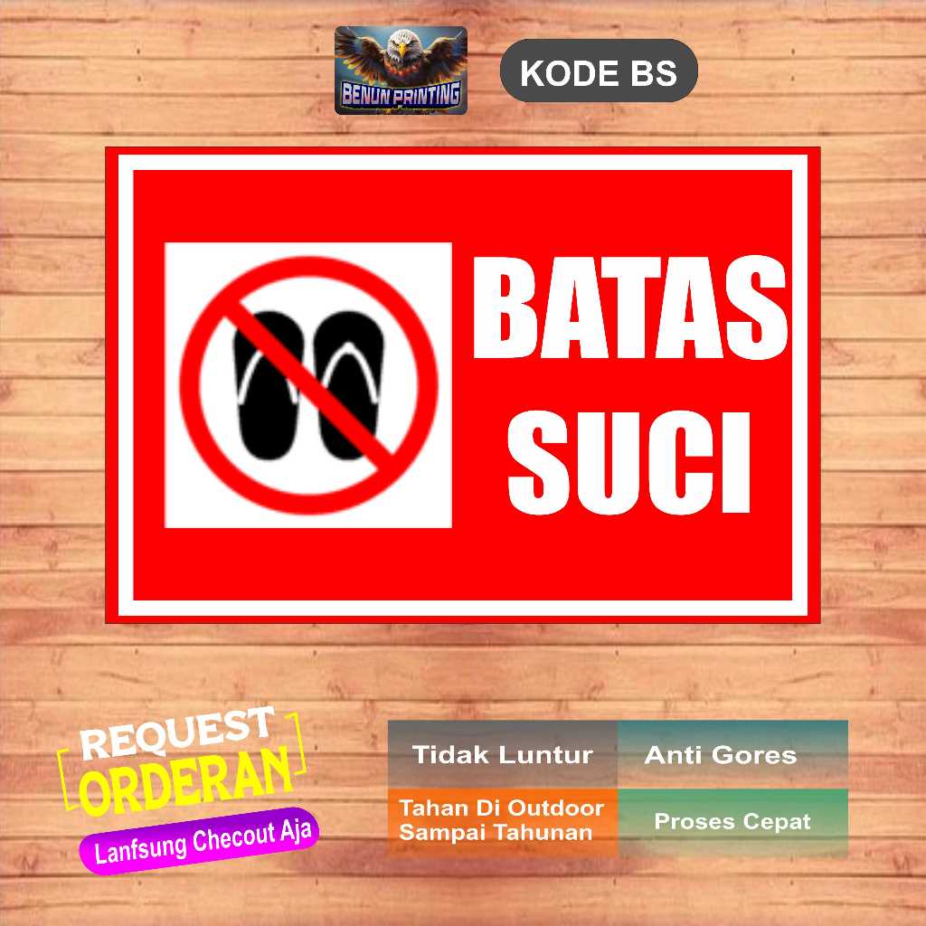 

STIKER BATAS SUCI + LAMINASI KODE BS KUNING MERAH