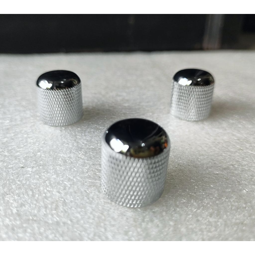 Knob Potensio Gitar dan bass warna chrome