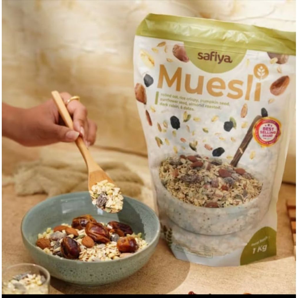 

Muesli Safiya isi 1kg sereal fruit dan seed original siap kirim