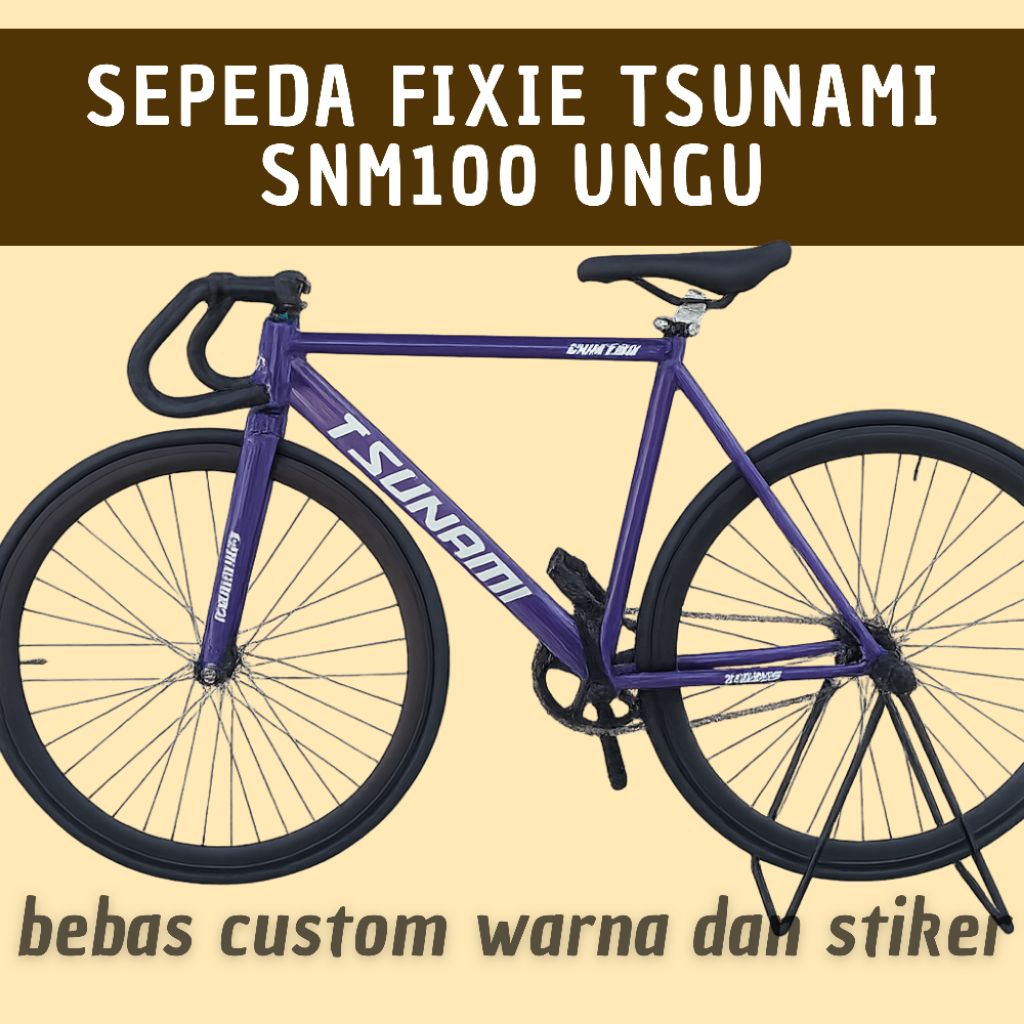 Sepeda Fixie Tsunami SNM100 Ungu