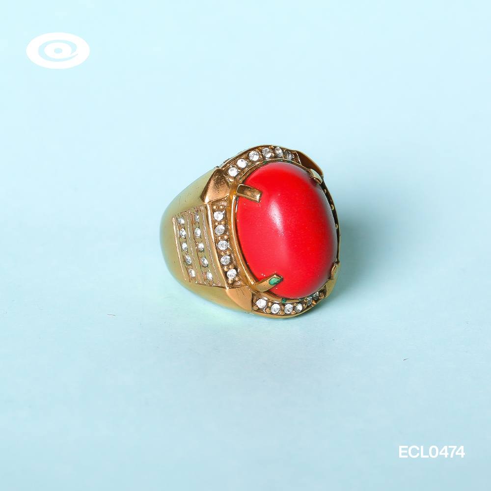 Eka Swasa Mens Cincin Batu Akik MarjanAsli Pria ECL0474AJL