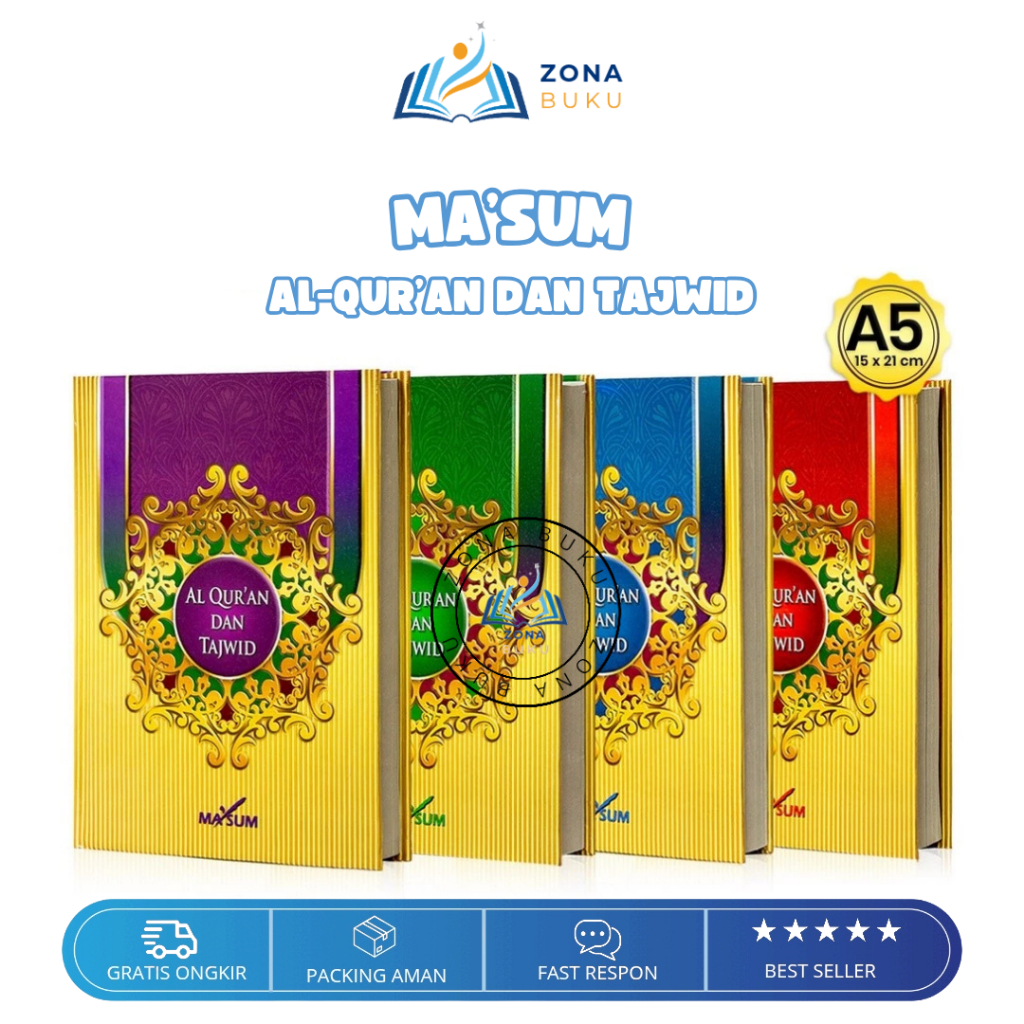 Alquran Tajwid Kecil A5 Wakaf Masum Standard Kemenag RI Non Terjemahan dan Latin