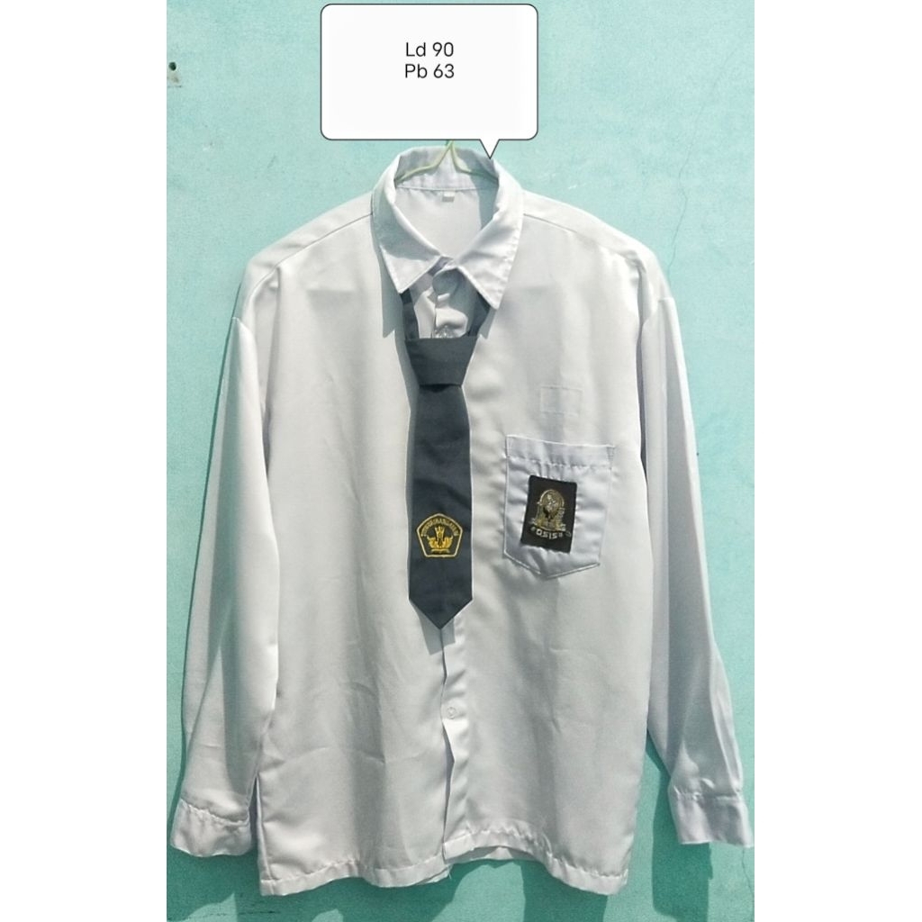 seragam Osis SMA pl uk L bahan twist lembut adem dan licin bonus dasi