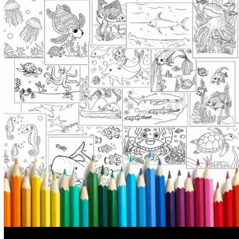 

kertas mewarnai gambar tema hewan ukuran 21x14 cm