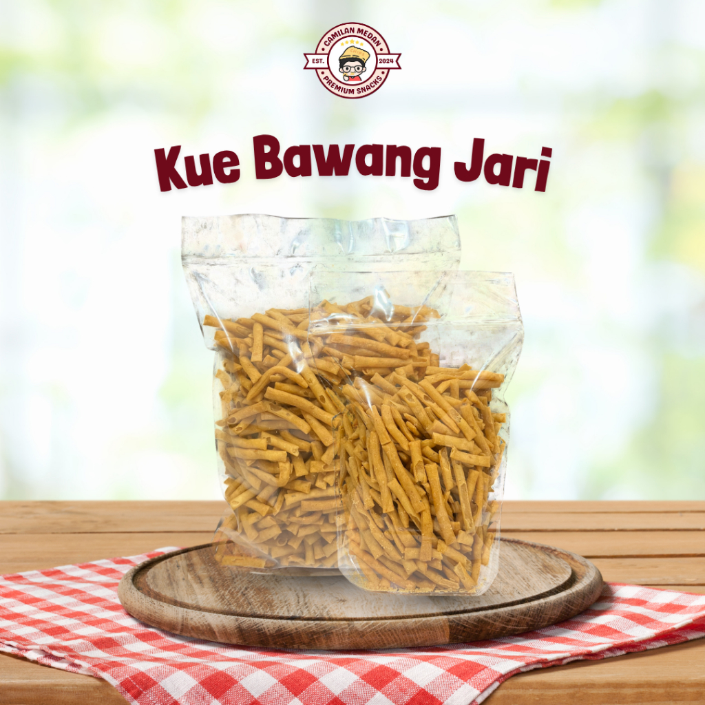 

Kue Bawang Jari Spesial Renyah Camilan Gurih Medan 250 dan 500 gram