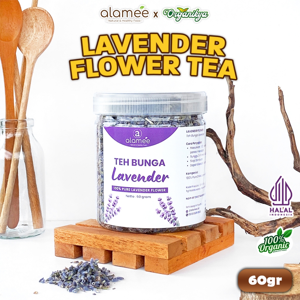 

Teh Bunga Lavender Insomnia Tea Organik Kering Dried Flower Herbal Alami Organic 60gr organikya