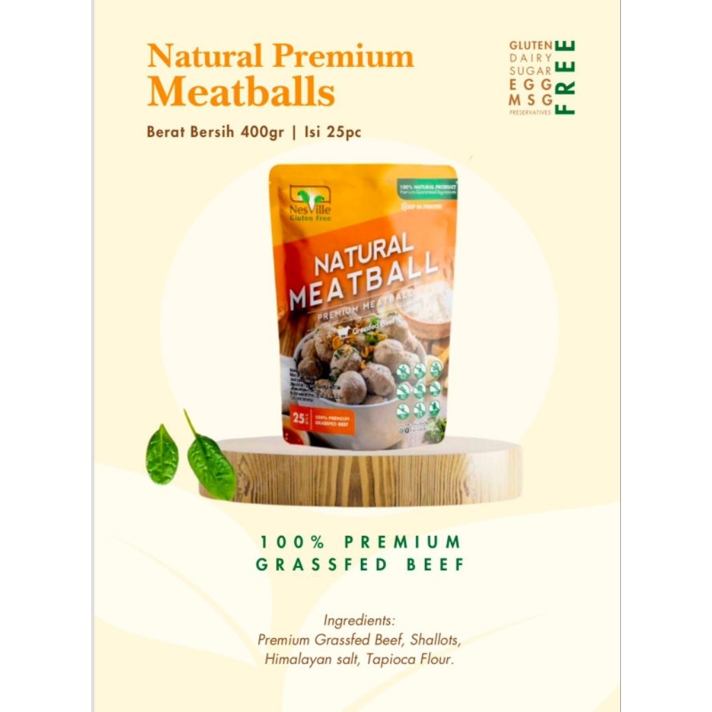 

NESVILLE - NATURAL MEATBALL 100% DAGING SAPI