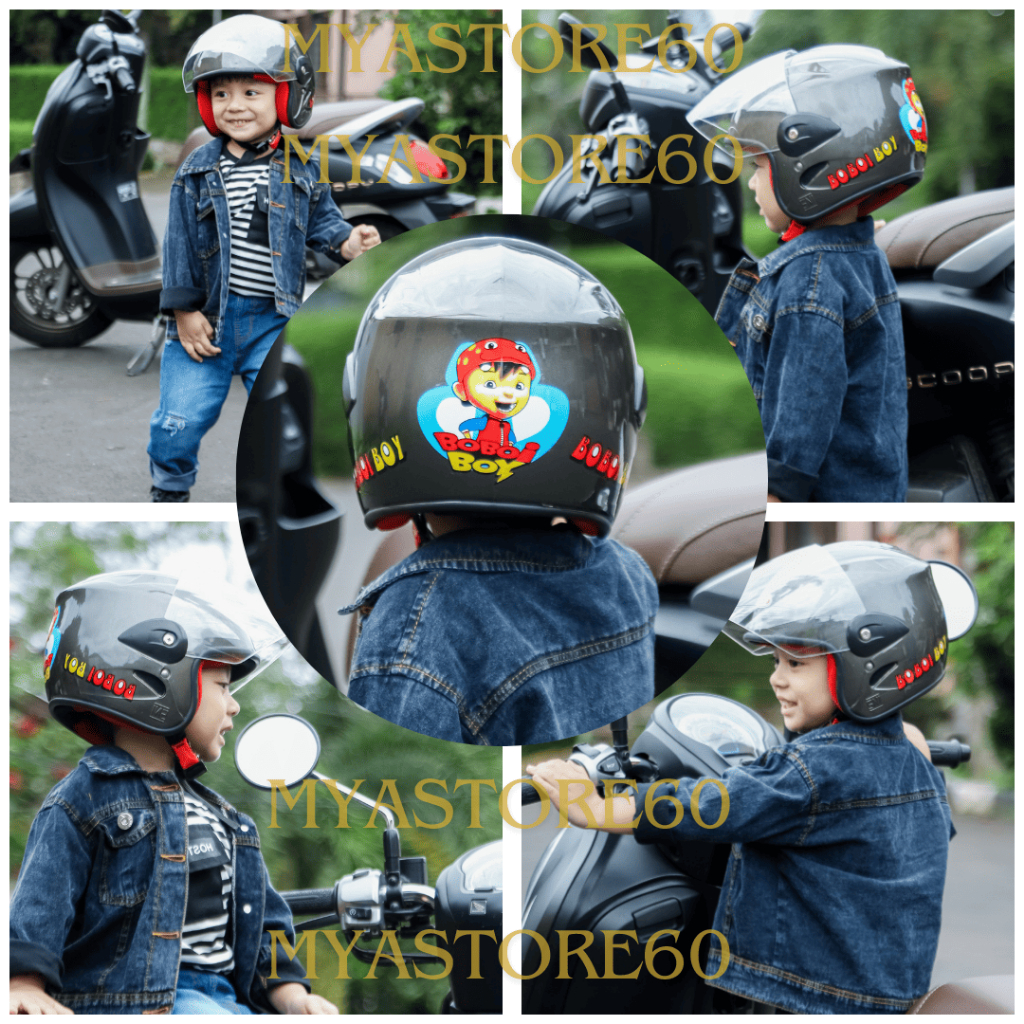Helm Helem Anak Murah Caracter Karakter Boboiboy Usia 2 Tahun 3 Tahun 4 Tahun Helm Anak SNI