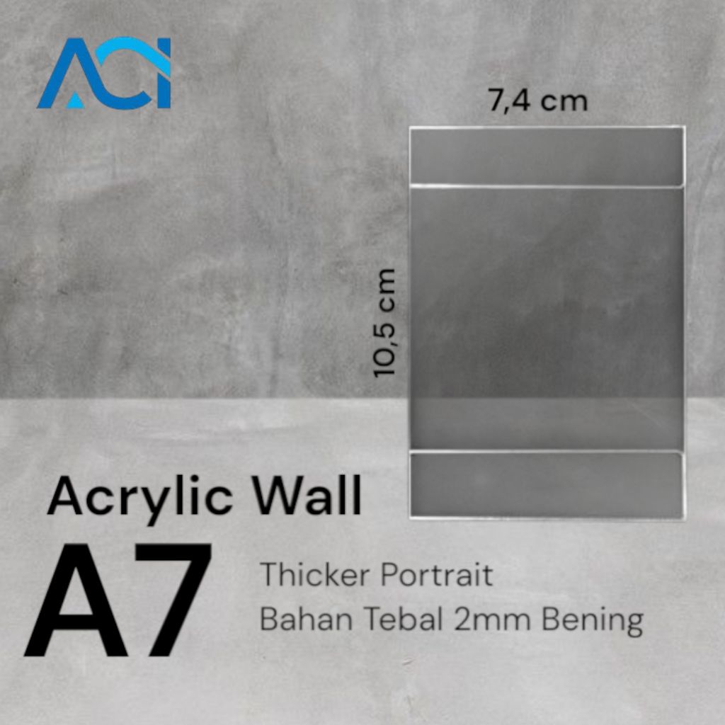 

Akrilik Thicker/Akrilik Wall/Akrilik Dinding/Akrilik Tempel A7 Portrait 2mm