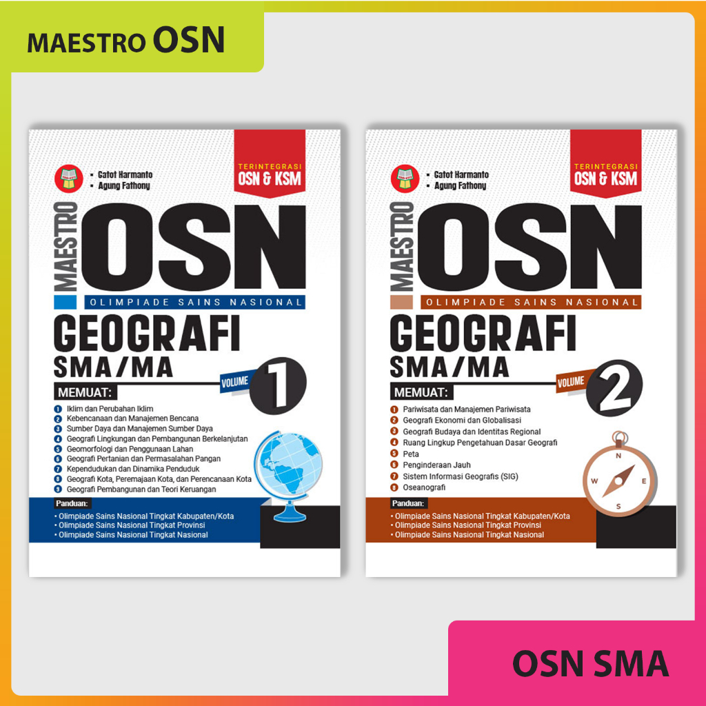 Yrama Widya - Buku Maestro OSN Geografi SMA/Ma Volume 1 & 2 / Terintegrasi OSN dan KSM