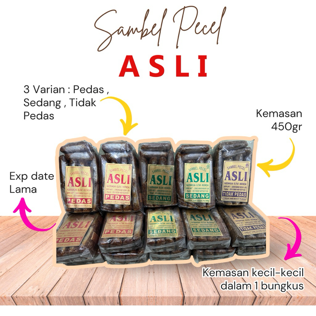 

SAMBEL PECEL ASLI ENAK Instan Praktis 1 Pak (450gr) Isi 10 Pcs