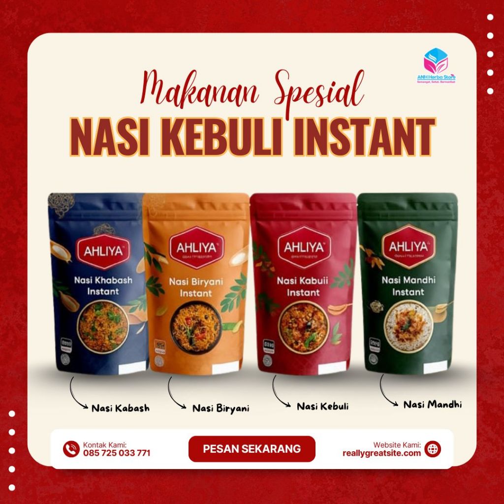 

Beras Basmati AHLIYA Nasi Kebuli / Mandhi Varian Sudah Ada Bumbu