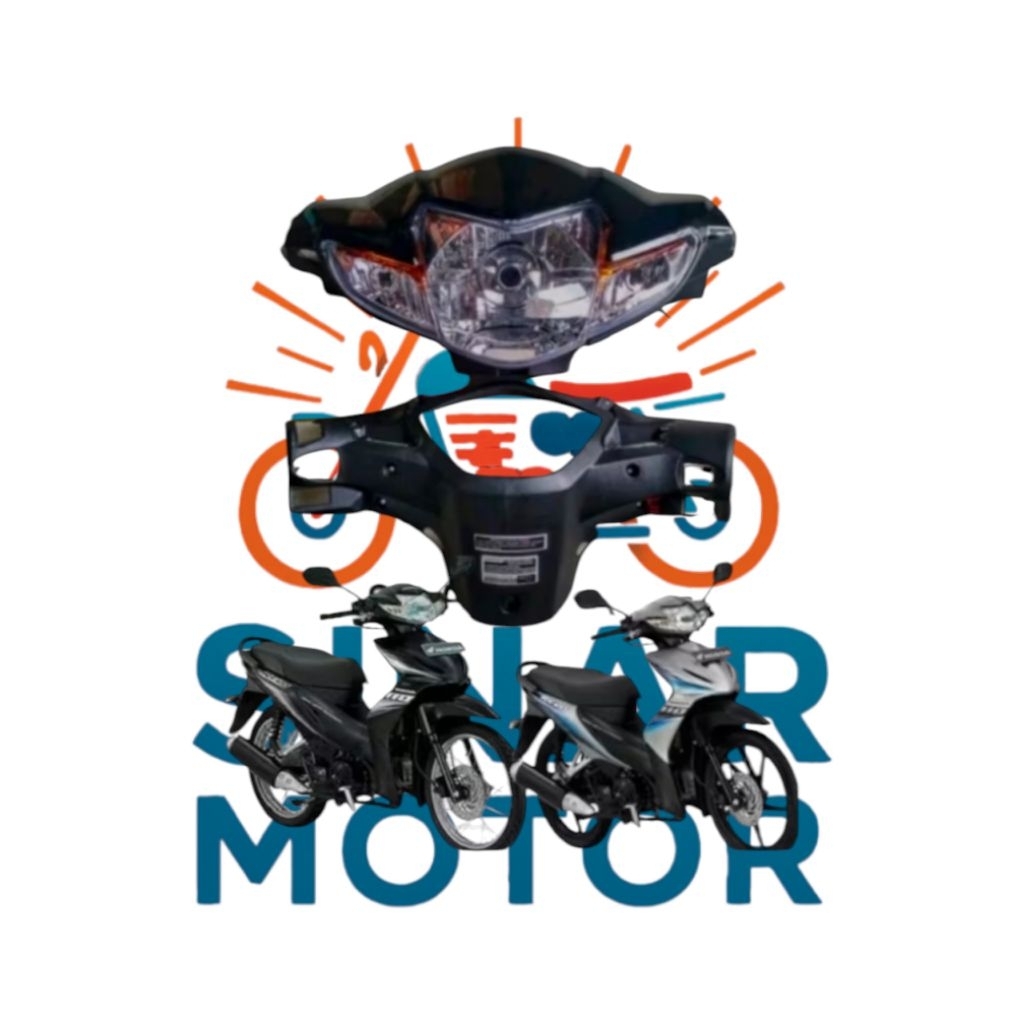 Batok kepala depan belakang set Reflektor visor Revo absolut 110 Revo fit karbu 2009-2010-2011-2012