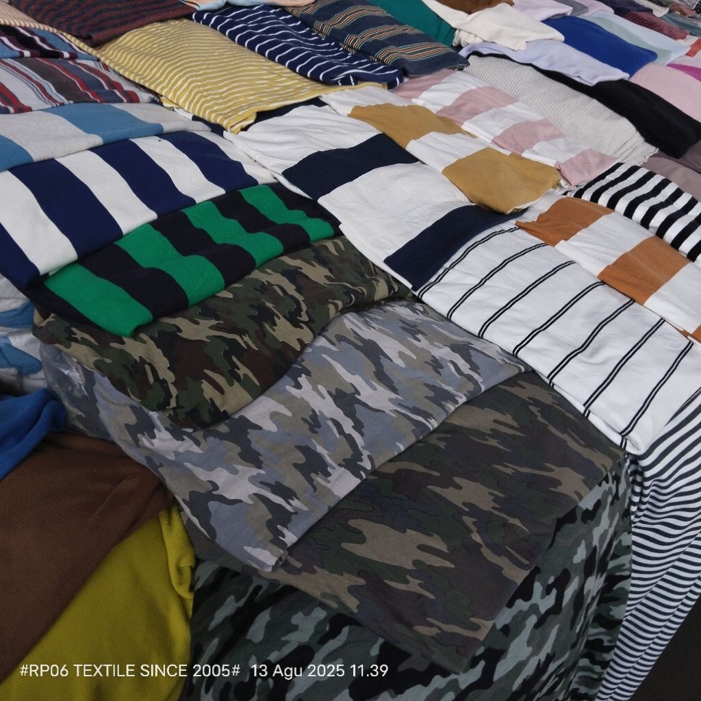 HARGA/0,5 M | KAIN BABYTERRY MOTIF LORENG KAOS | BAHAN KAOS BABY TERRY MOTIF CAMOFLASE BERBURU BAJU