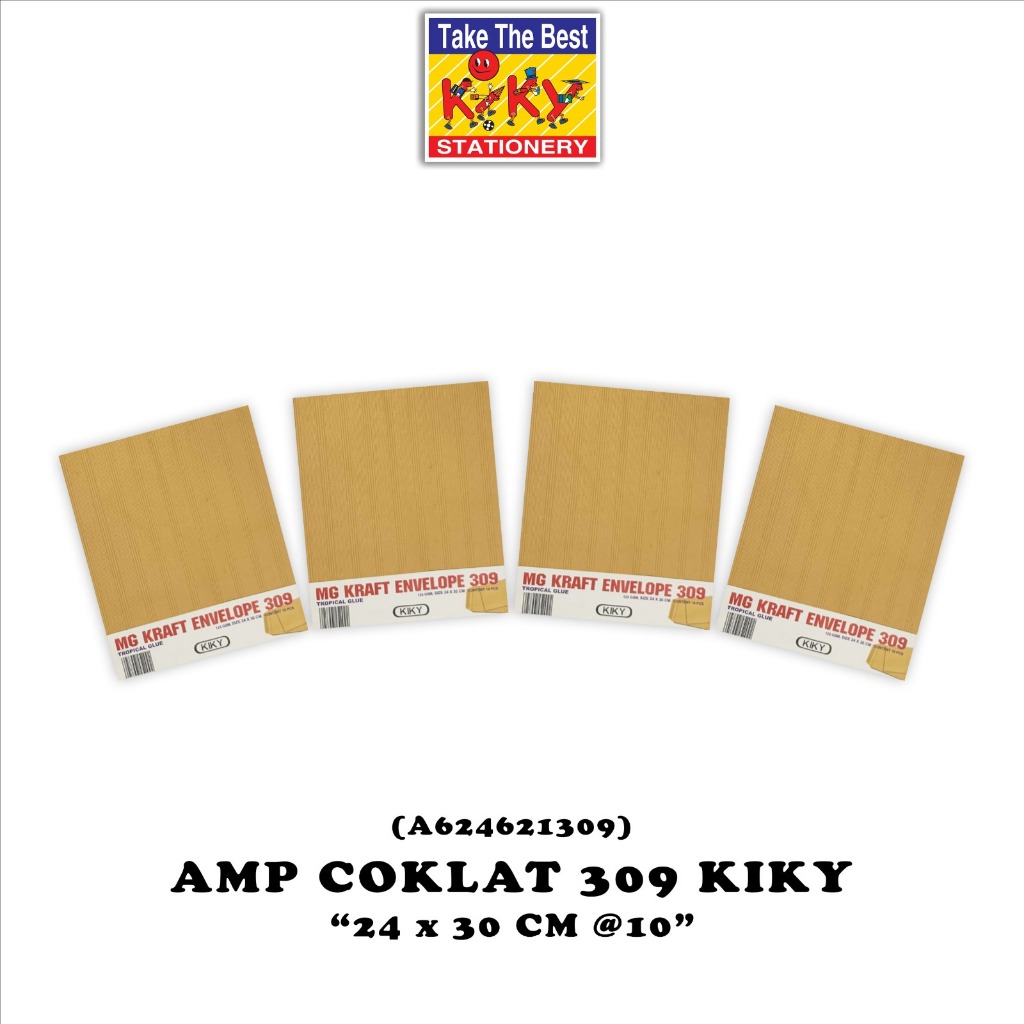 

KIKY Amplop Coklat No. 309 125gr Lem - 10 Lembar