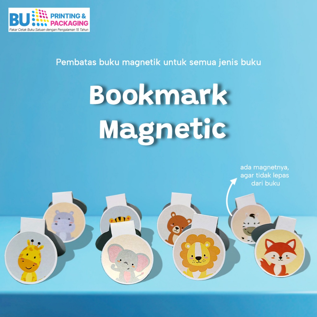 

Pembatas Buku Magnetic Custom Desain Hewan | Bookmark Magnetic Unik, Souvenir & Hadiah Lucu
