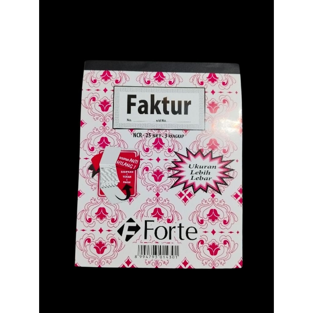 

Bon Faktur Nota kontan rangkap 3 besar FORTE per pak isi 12