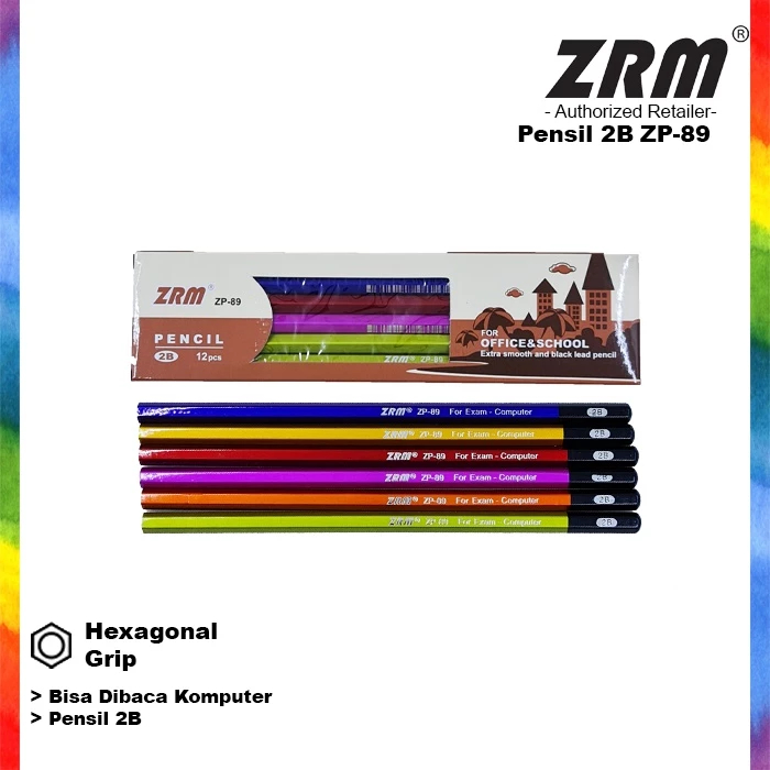 

[ 1 LUSIN ] PENSIL 2B ZRM ZP-89