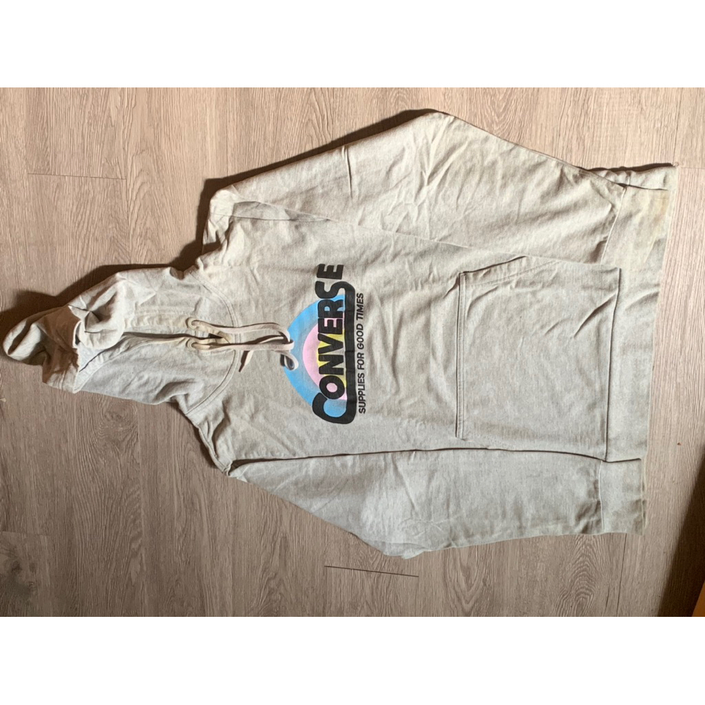 Converse Classic Script Pullover Hoodie Grey