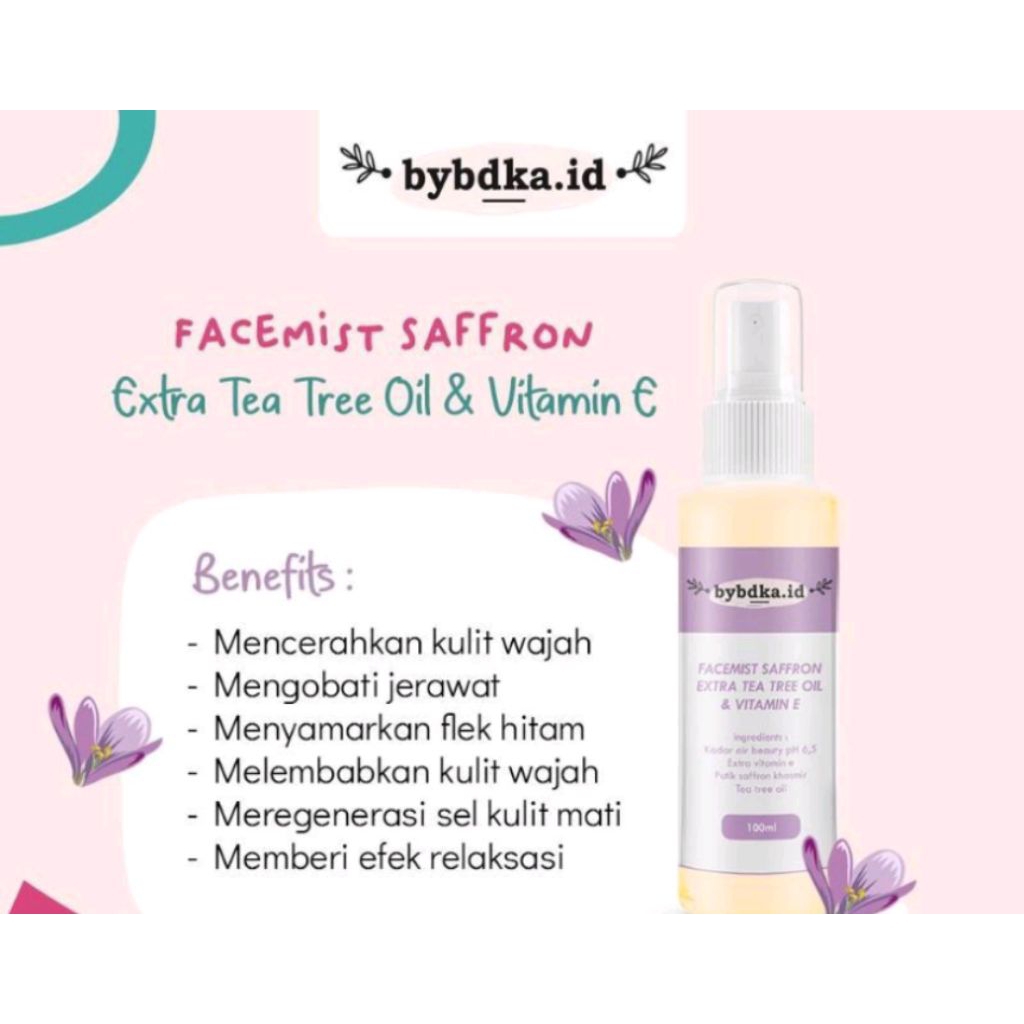 SAFFRON FACEMIST BYBDKA