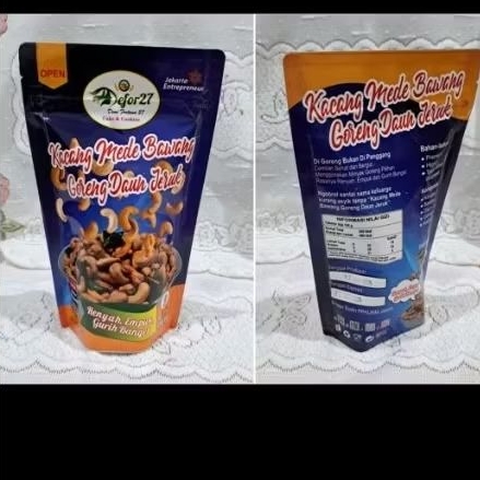 

Kacang Mede Bawang Goreng Daun Jeruk - Standing Pouch 200 g